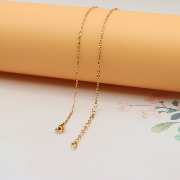 "Elegant Rose Gold Plated Necklace w/ CZ Pendant,  XPNL0159 - Picture 11 of 13